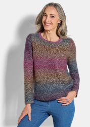 Pullover in Multicolor-Optik - bunt / gemustert - Gr. 19 von Goldner Fashion