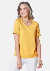 Gepflegtes Shirt in formstabiler Ware - gelb - Gr. 21 von Goldner Fashion