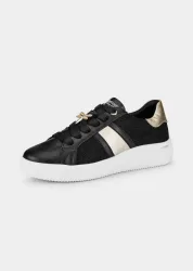 Sneaker mit Glanzelementen - schwarz - Gr. 40 von Goldner Fashion
