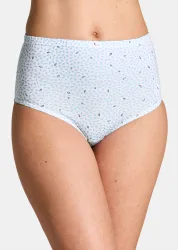 Baumwoll-Taillenslip im Mehrfachpack - hellblau / weiss - Gr. 38 von Goldner Fashion