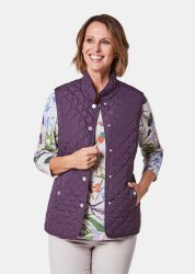 Sportive Steppweste - lila - Gr. 20 von Goldner Fashion