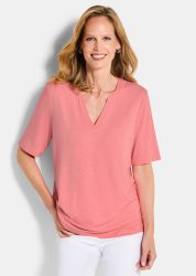 Jersey-Shirt aus weicher Viskose - koralle - Gr. 19 von Goldner Fashion
