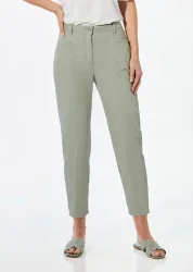 Karottenhose SARA in 7/8-Länge - graugrün - Gr. 40 von Goldner Fashion