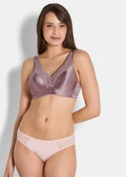 BH ohne Bügel in edler Satin-Optik - altrosé - Gr. 100 C von Goldner Fashion