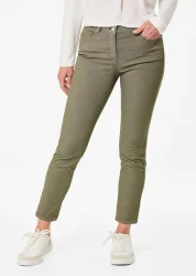 7/8-Jeans BELLA in Super-Stretch-Qualität - khaki - Gr. 24 von Goldner Fashion