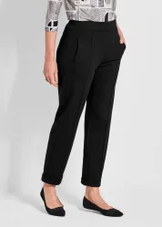 Jerseyhose CARLA in knitterarmer Viskose-Qualität - schwarz - Gr. 20 von Goldner Fashion