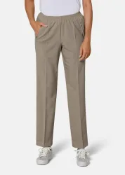 Pflegeleichte Reiseschlupfhose CARLA - taupe - Gr. 21 von Goldner Fashion