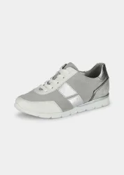 Sneaker mit herausnehmbarem Fußbett - silberfarben / weiss - Gr. 37 von Goldner Fashion