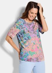 Jersey-Shirt mit Paisleymuster - bunt / gemustert - Gr. 20 von Goldner Fashion
