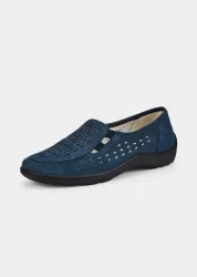 Slipper mit auswechselbarem Fussbett - marine - Gr. 6 von Goldner Fashion