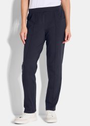 Freizeithose mit Biesen - schwarz - Gr. 20 von Goldner Fashion