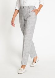 Karohose Classic mit Baumwolle - beige / kariert - Gr. 23 von Goldner Fashion