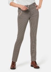Hose in weicher, stretchbequemer Qualität - braun / gemustert - Gr. 24 von Goldner Fashion