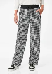 Joggpants VERA mit Hahnentritt-Muster - schwarz / gemustert - Gr. 19 von Goldner Fashion