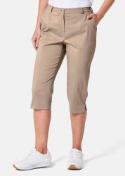 Caprihose CARLA aus Satin - beige - Gr. 19 von Goldner Fashion