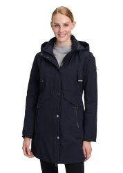 Softshell-Outdoorjacke mit abnehmbarer Kapuze - marine - Gr. 40 von Goldner Fashion