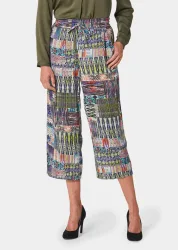 Culotte VERA aus reiner Viskose - bunt / gemustert - Gr. 19 von Goldner Fashion