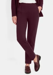 Weite Hose SARA aus Viskose-Jersey - bordeaux - Gr. 21 von Goldner Fashion