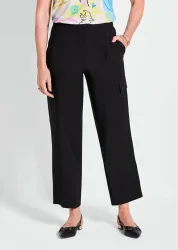 Cargohose VERA mit Schlupfbund - schwarz - Gr. 40 von Goldner Fashion