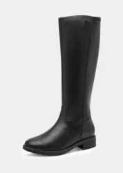Stiefel mit Stretch-Einsatz am Schaft - schwarz - Gr. 38 von Goldner Fashion