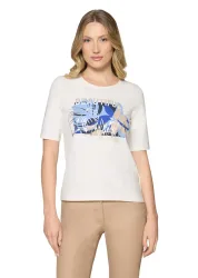 Jersey-Shirt mit Frontmotiv - cremeweiss - Gr. 40 von Goldner Fashion