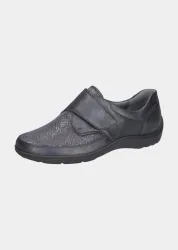 Halbschuhe mit breitem Klettverschluss - marine - Gr. 38,5 von Goldner Fashion