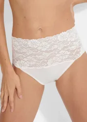 Taillenslip aus Bio-Baumwolle im 2er-Pack - weiss - Gr. 42 von Goldner Fashion