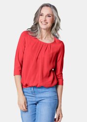 Gepflegtes Shirt in eleganter Blusen-Optik - rot - Gr. 38 von Goldner Fashion