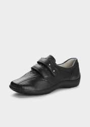 Halbschuhe mit verstellbarem Klettverschluss - schwarz - Gr. 4,5 von Goldner Fashion