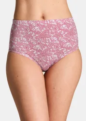 Baumwoll-Taillenslip im Mehrfachpack - rot / weiss - Gr. 38 von Goldner Fashion