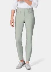 Bengalinhose LOUISA mit Reissverschlusstaschen - graugrün - Gr. 205 von Goldner Fashion