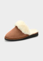 Pantoffeln aus Lammfell - braun - Gr. 40 von Goldner Fashion