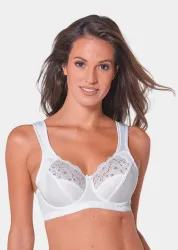 Stabiler, moderner Bügel-BH - weiss - Gr. 85 E von Goldner Fashion