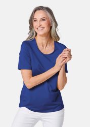 Gepflegtes Shirt in formstabiler Ware - royalblau - Gr. 19 von Goldner Fashion