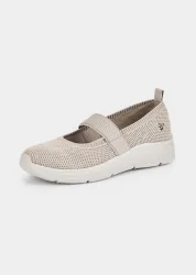 Ballerina mit Riemchen - beige - Gr. 40 von Goldner Fashion