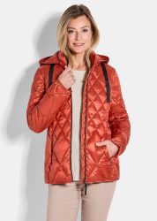 Steppjacke mit Rautenmuster - terrakotta - Gr. 54 von Goldner Fashion