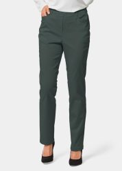 Schlupfhose LOUISA aus Baumwoll-Satin - dunkelgrün - Gr. 20 von Goldner Fashion