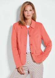 Leichte Jacke in glänzender Optik - koralle - Gr. 23 von Goldner Fashion