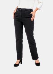 Schlichte Jeanshose CARLA COMFORT+ - schwarz - Gr. 56 von Goldner Fashion