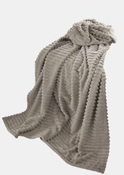 Fleece-Decke - taupe - Gr. Einheitsgröße von Goldner Fashion