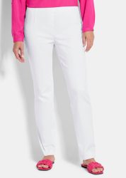 Bengalinhose LOUISA in Denim-Optik - weiss - Gr. 20 von Goldner Fashion