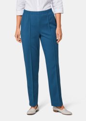 Bequeme Rippenhose CARLA - blau - Gr. 54 von Goldner Fashion