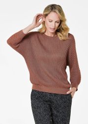 Pullover mit Fledermausärmeln - cognac - Gr. 18/19 von Goldner Fashion