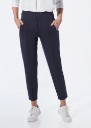 Weite Hose SARA aus Viskose-Jersey - marine - Gr. 20 von Goldner Fashion
