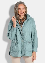 Steppjacke im Overshirt-Look - graugrün - Gr. 21 von Goldner Fashion