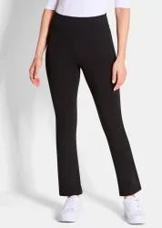 Leggings im Doppelpack mit ausgestelltem Bein - schwarz - Gr. 21 von Goldner Fashion