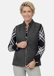 Leicht wattierte Steppweste - schwarz - Gr. 48 von Goldner Fashion