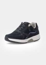 Leder-Sneaker mit Reissverschluss - marine - Gr. 6 von Goldner Fashion