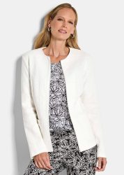 Elegante Jerseyjacke aus Baumwolle - weiss - Gr. 19 von Goldner Fashion