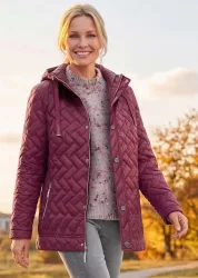 Leichte Steppjacke mit Kapuze - bordeaux - Gr. 21 von Goldner Fashion